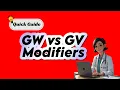 What are GW and GV modifiers in Medical billing Hospice Modifier