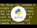 Lambda function in list comprehensions