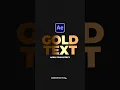 Create Golden Silver Text in After Effects