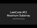 LeetCode Maximum Subarray