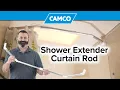 PIVOT Now MORE ROOM in your RV shower with your Shower Extender Curtain Rod