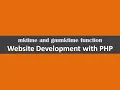mktime and gmmktime function website development with php