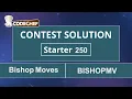 Bishop Moves BISHOPMV Starter 250 CodeChef Solution