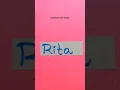 Rita is cute name ❤️🥰🥰#writing #senseiwriter #handwriting #shorts