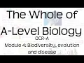 The Whole of OCR-A A-Level Biology Module 4 Biodiversity evolution and disease Revision