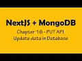 Chapter 16 - NextJS MongoDB