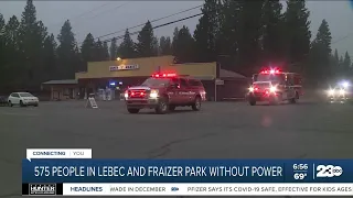 Power still out for some in Lebec Fraizer Park areas due to PG E shut offs