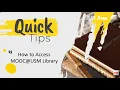 How to Access MOOC USM