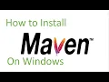How to install Maven on windows Set JAVA - HOME Environment variable