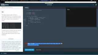 codecademy Javascript CONTROL FLOW