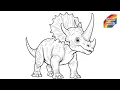 Dinosaur Coloring Pages Triceratops