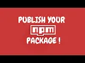 Publish your react-native component in NPM
