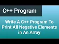Write a C program to print all negative elements in an array