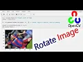 Rotating image with Python Computer Vision