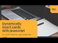 Dynamically rendering cards in html page using javascript with background image javascript cards
