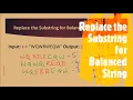 Replace the Substring for Balanced String LeetCode 1234 Coders Camp