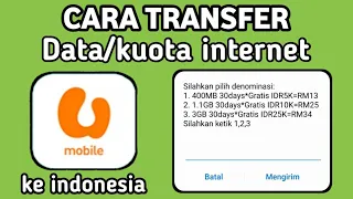 CARA KIRIM PULSA U MOBILE KE INDONESIA DENGAN MUDAH. 