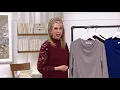 Susan Graver Liquid Knit Top with Ruching and Button Detail on QVC
