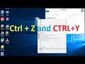 Ctrl Z and Ctrl Y How to use the Redo shortcut Ctrl Y or F4 and the Undo shortcut ctrl z
