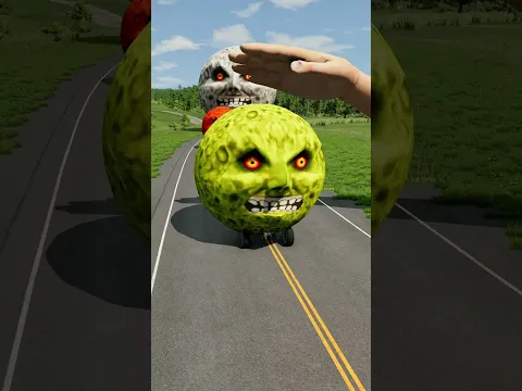 Big & Small Moon Cars vs Giant Hand Slap - BeamNG.drive