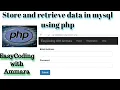 How to store data in mysql database suing php 2020 create menu and form in bootstrap Fetch