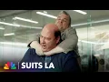 Patton Oswalt Tries to Tackle Brian Baumgartner Suits LA NBC
