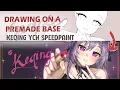 Drawing On A YCH Base - Keqing from Genshin Impact Speedpaint