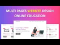 How To Make A Responsive Online Education Website Design Using HTML CSS JS Multi Pages Website
