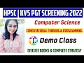 Demo Class 1 - Python HPSC KVS PGT EXAM NS CLASSES