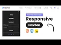 Responsive Dropdown Menu Navbar Using HTML CSS JavaScript