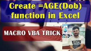 Create age function in Excel 2010 - VBAfunction syntax