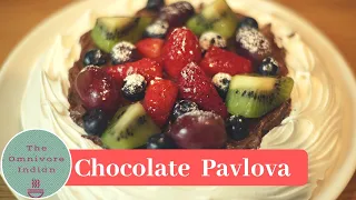 Chocolate Pavlova - Easy way to make Chocolate Pavlova Dessert