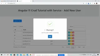 Angular 11 Crud Tutorial with Service Add New User Modal Popup Form