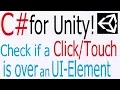 Unity C Tutorial - Input Basics Check if a is in front of an UI-Element