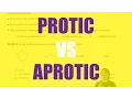 The difference between protic vs aprotic solvents