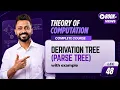 Lec-48 Derivation Tree Parse Tree with example in TOC Compiler design