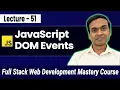JavaScript DOM Events Event Handling in Hindi Full Stack Web Development Course