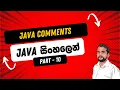 Part 10 Java Comments Java in Sinhala