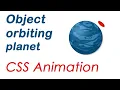 CSS HTML Object orbiting planet Animation
