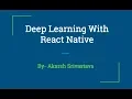 GeekyAnts Tech Talk on Deep Learning With React Native