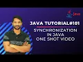 Synchronization in Java Java Programming One Shot In Hindi