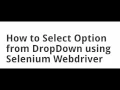 How to select options from Drop-down list using selenium WebDriver DropDown List Automation testing