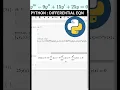 Master Python for Physicists Engineers Mathematicians PYTHON SYMPY SOLVE DIFFERENTIAL EQUATIONS