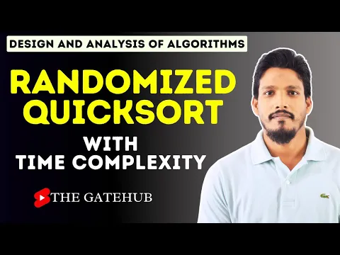 Randomized Quicksort Algorithm | Divide and Conquer | GATECSE | DAA - YouTube thumbnail