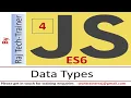 JavaScript Tutorial for Beginners Part 4 - DataTypes Learn JavaScript ES6