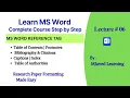 6 MS Word References Tab Explained Step by Step for Beginners Full Tutorial
