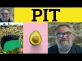 Pit Meaning Pit Defined Pitted Pit Stop Armpit Pit Against Coal Pit The Pitts Pit of your Stomach