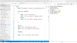 22 Values Pass by Reference to function in PHP