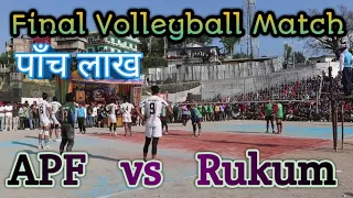 final volleyball match apf vs rukum west 2023 part 1 