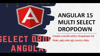Create Multi-Select Dropdown in Angular with NET Core Web API EF Core